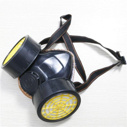 Double cartridge respirator mask